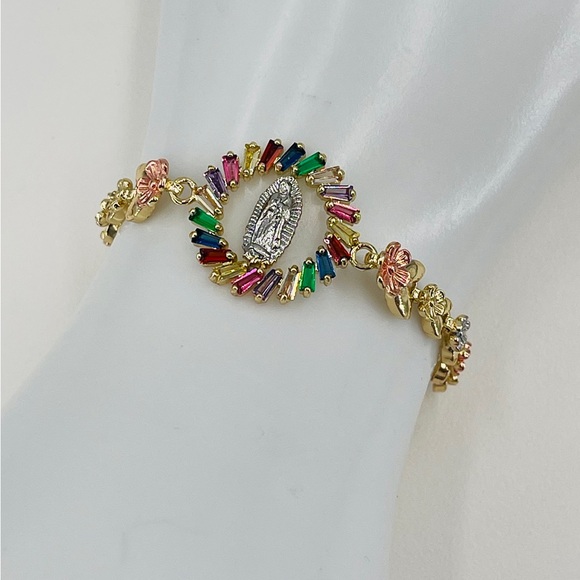 Virgin of Guadalupe bracelet plated in 18k Italian gold - Picture 2 of 7